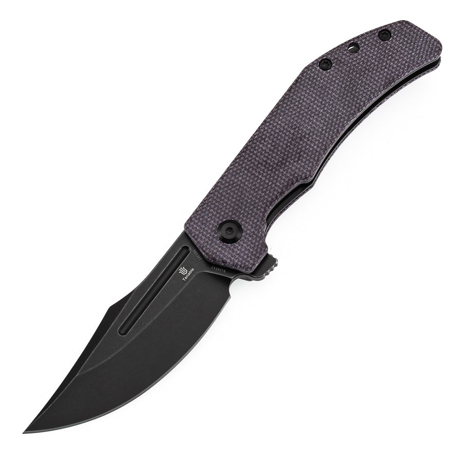 Tenable Orion B1089A2 14C28N Blade Purple Micarta Handle Liner Lock Folding knife