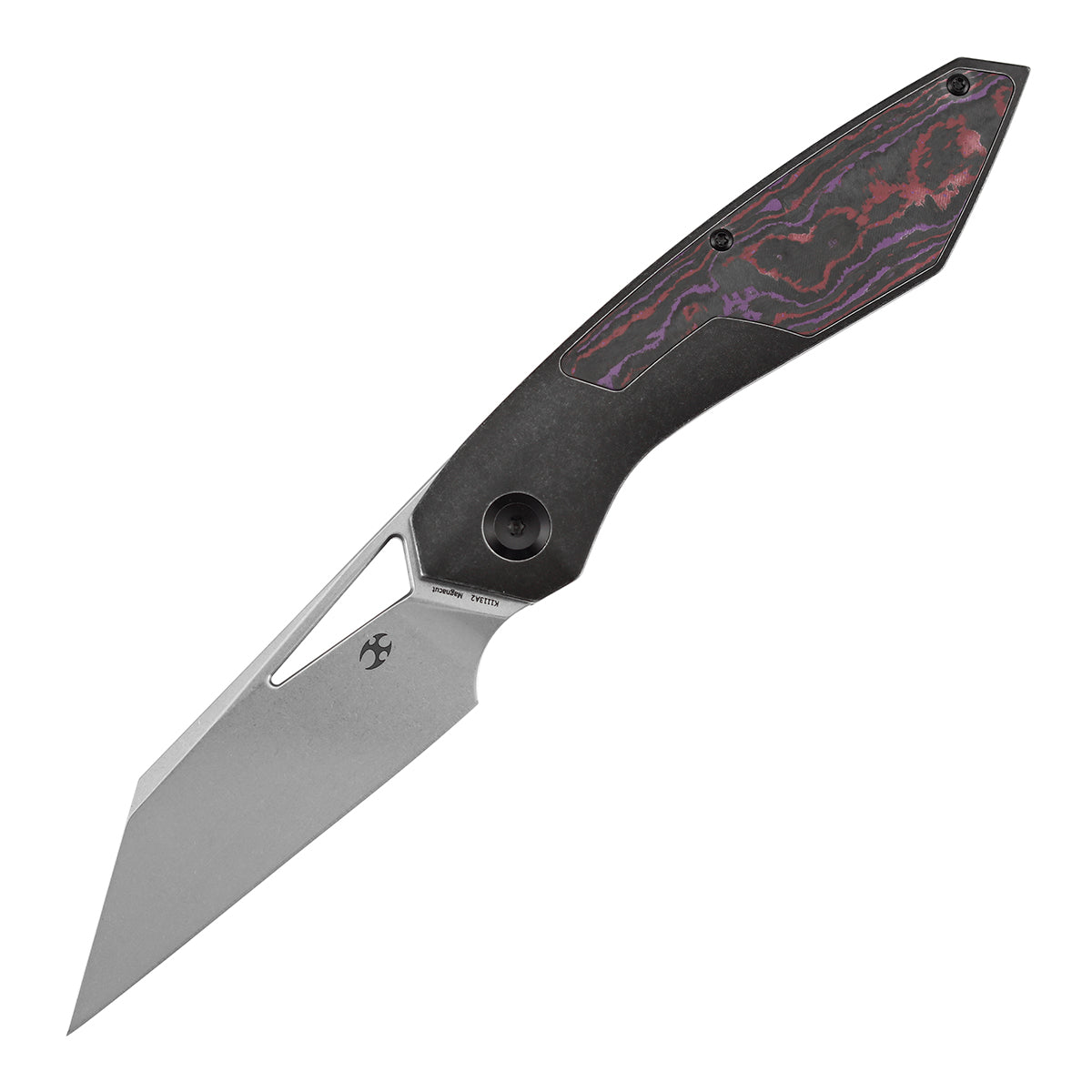 Kansept Strip K1113A2 Magnacut Blade Purple Haze Fatcarbon+Blackwash Titanium Hnadle Frame Lock Folding Knife