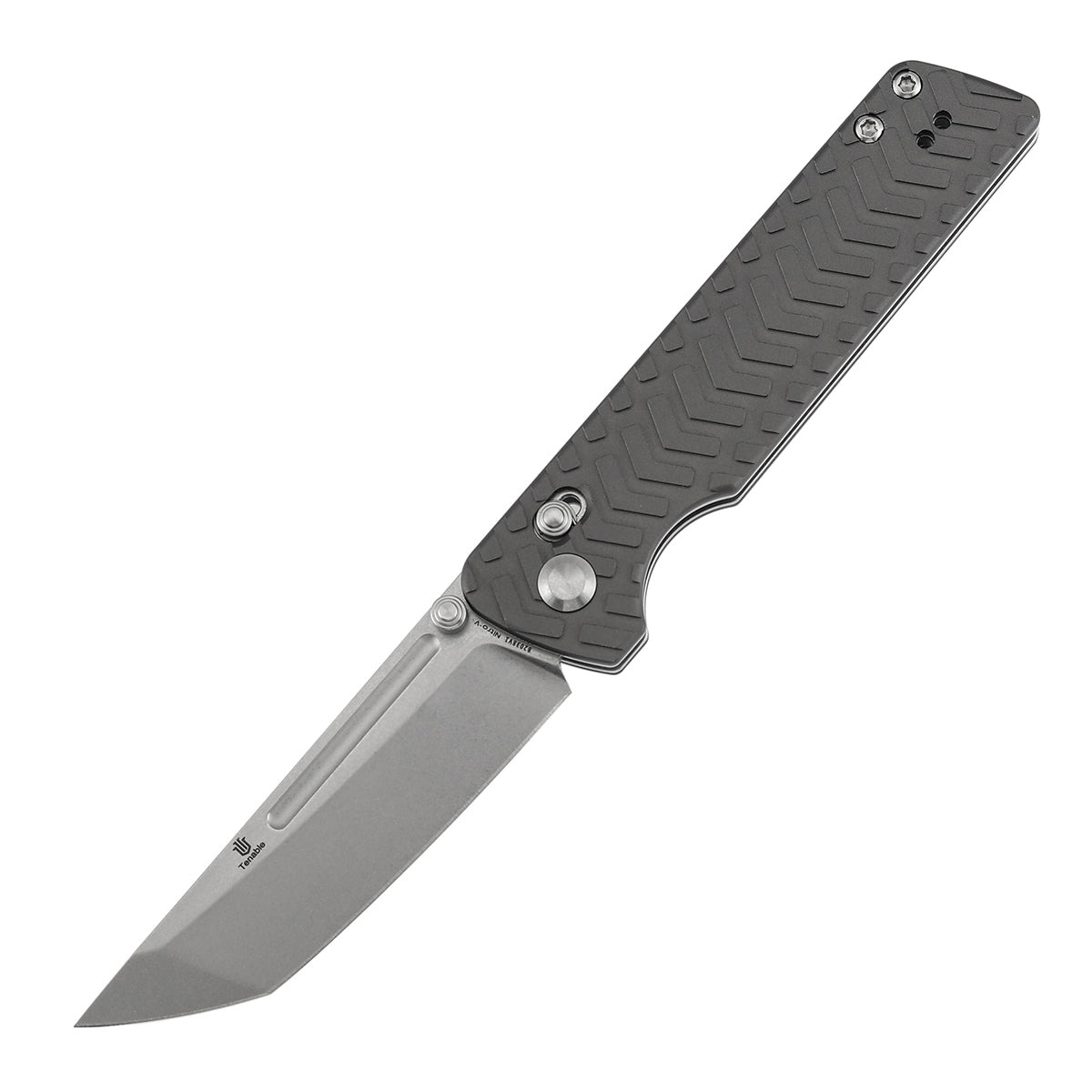 Tenable Anomaly B2038V1 Stonewashed Nitro-V Blade Gray Aluminum Handle Crossbar Lock Folding Knife
