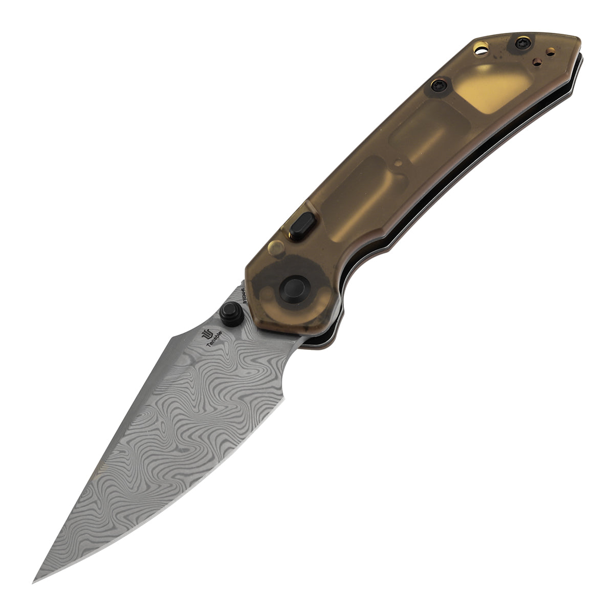 Tenable Fenrir B1034H6 Damascus Blade PEI Handle Top Liner Lock Folding Knife