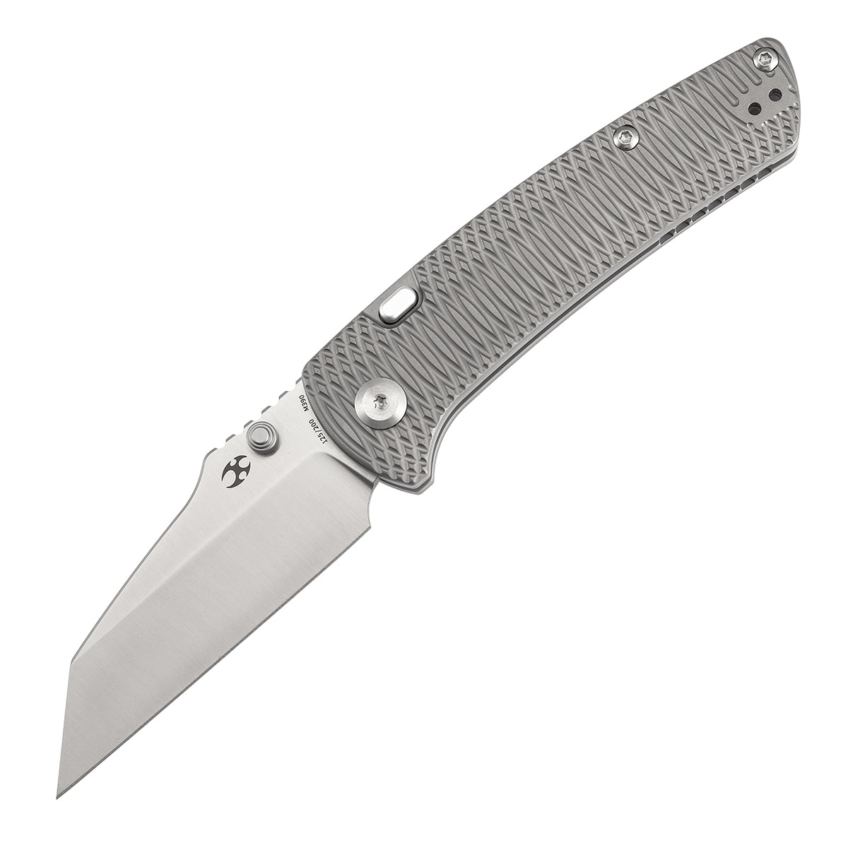 Kansept Main Street K1015H7 M390 Blade Bead Blasted Titanium Handle Top Liner Lock Folding Knife
