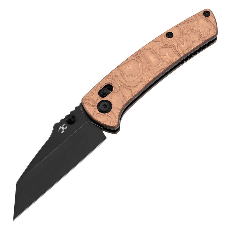 Kansept Main Street K1015V2 CPM-S35VN Blade G10 with Copper Foil Handle Crossbar Lock Folding Knife