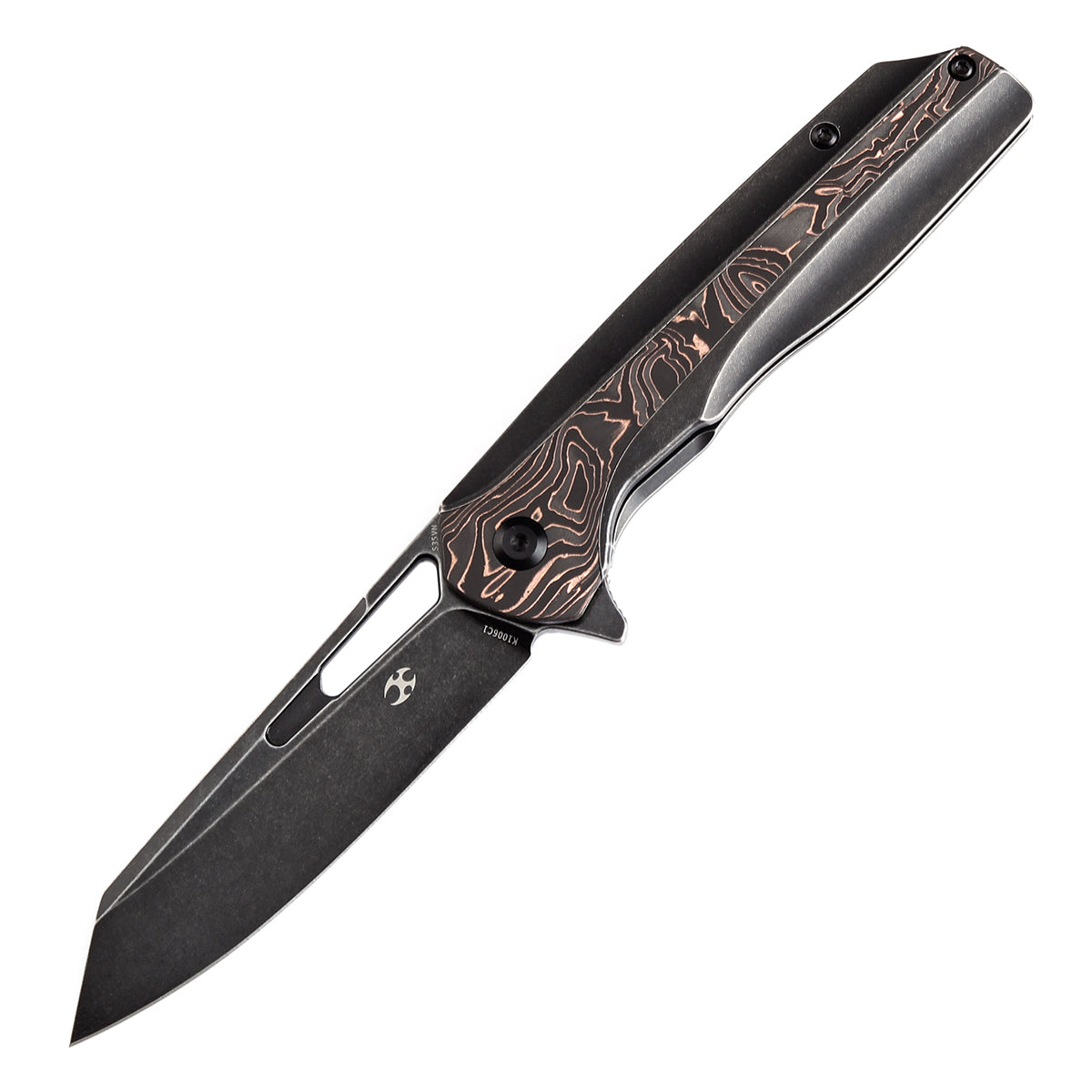Kansept Shard K1006C1 CPM-S35VN Blade Copper Carbon Fiber Handle Folding Knife
