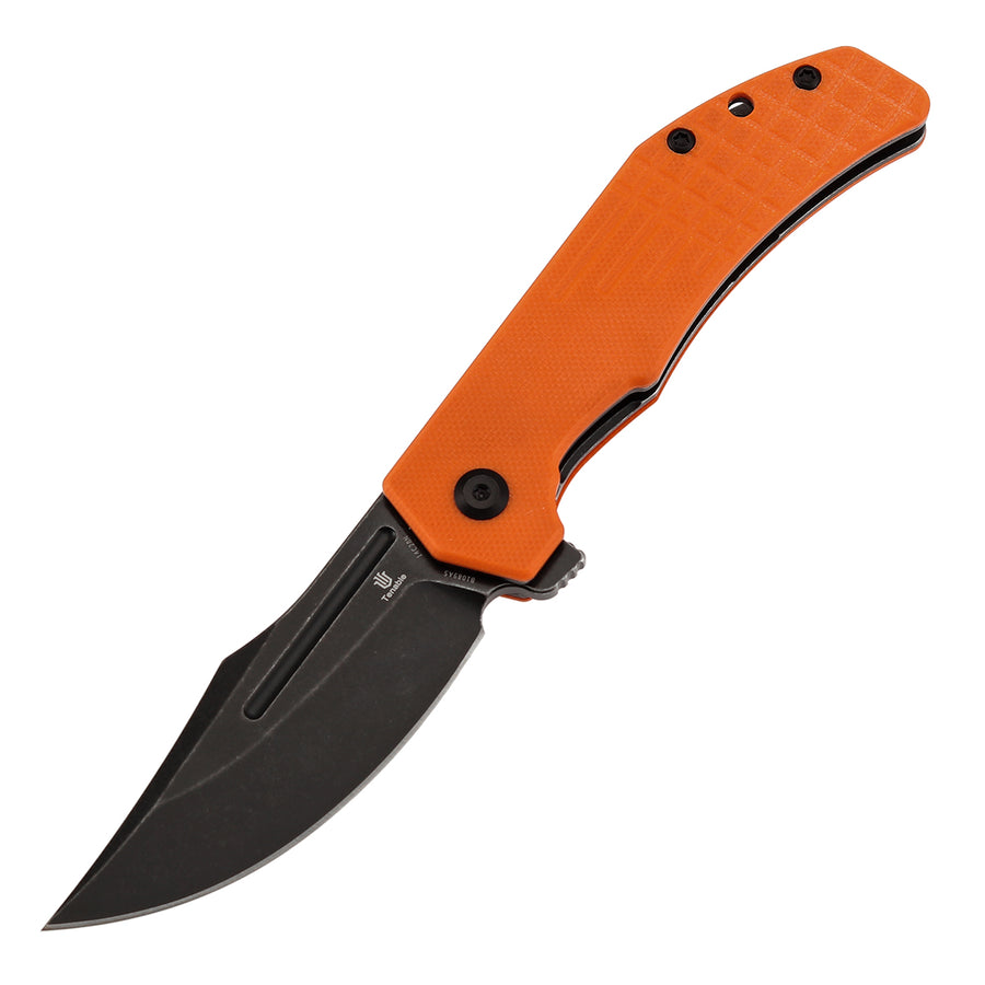Tenable Orion B1089A5 14C28N Blade Orange G10 Handle Liner Lock Folding Knife