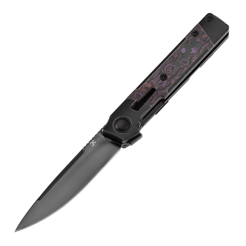 Kansept Kitpu K2123A1 CPM-20CV Blade Titanium with Fatcarbon Handle Frame Lock Knife