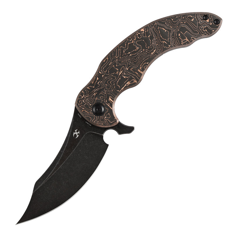 Kansept Gilgamesh K1128A4 CPM-S35VN Blade Carbon Fiber And Titanium Handle Frame Lock Folding Knife