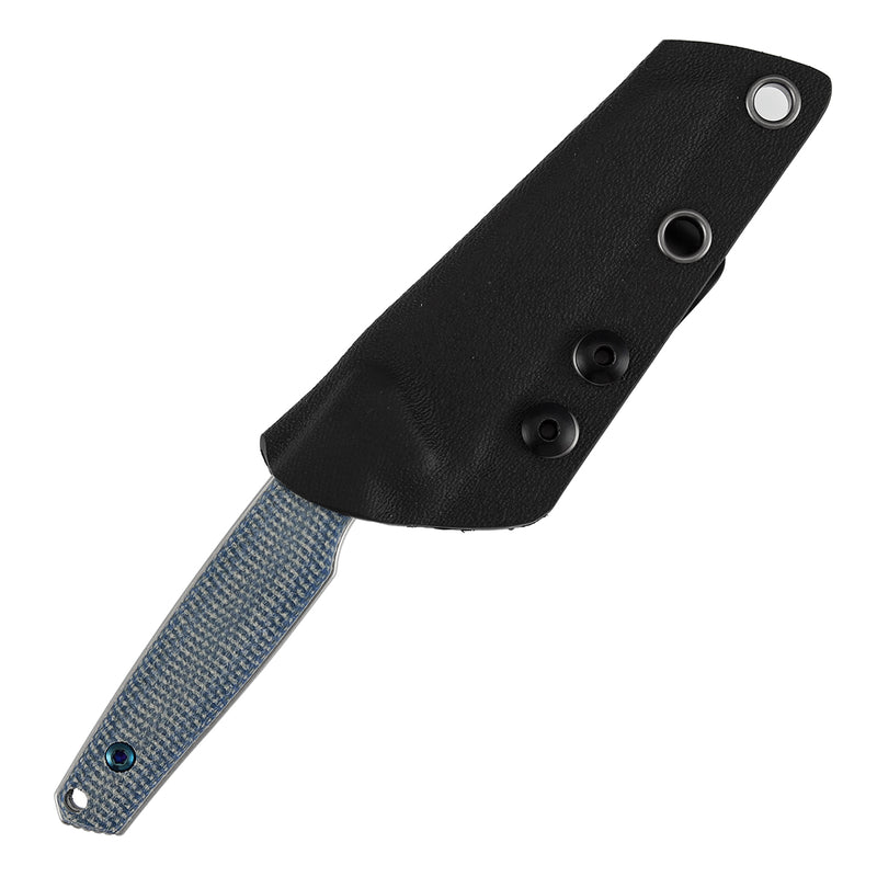 Kansept Parr G011A6 D2 Blade Blue Micarta Handle Fixed Blade Knife