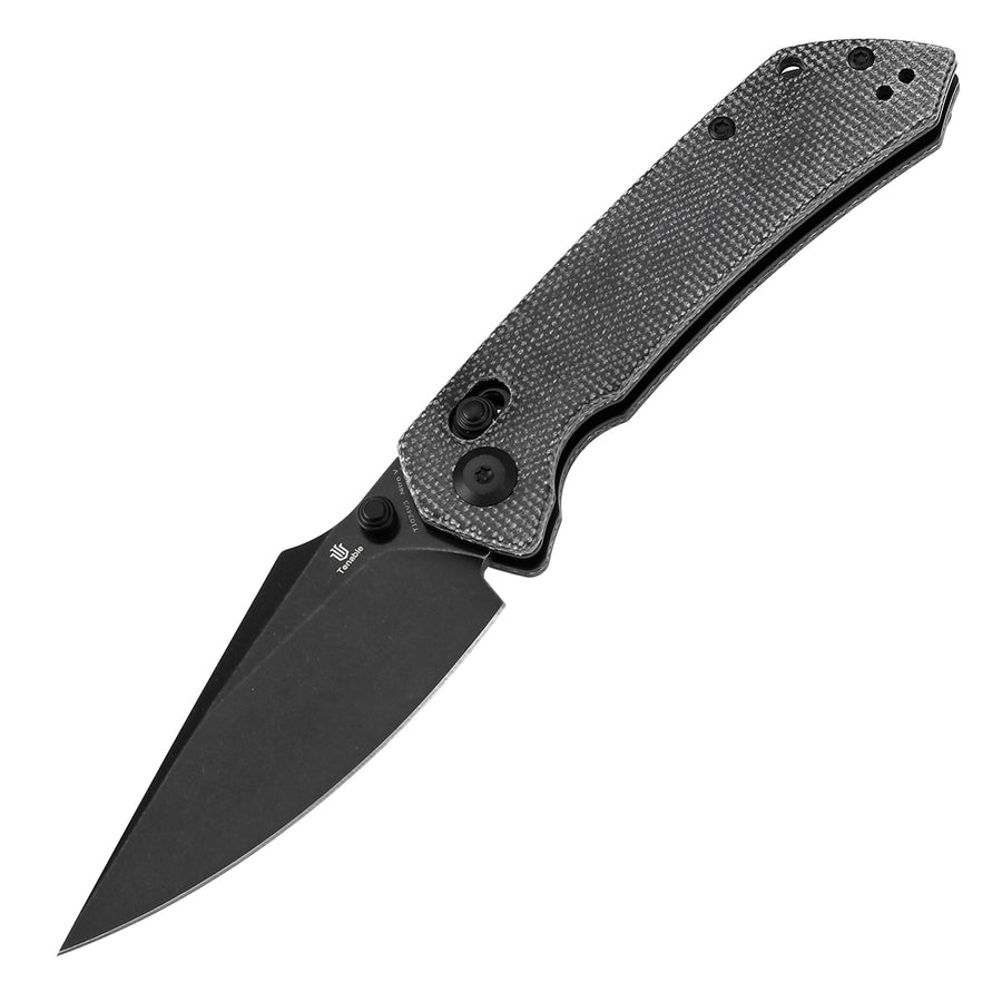 Tenable Fenrir T1034V3 Nitro-V Blade Black Micarta Handle Cross Bar Lock Folding Knife
