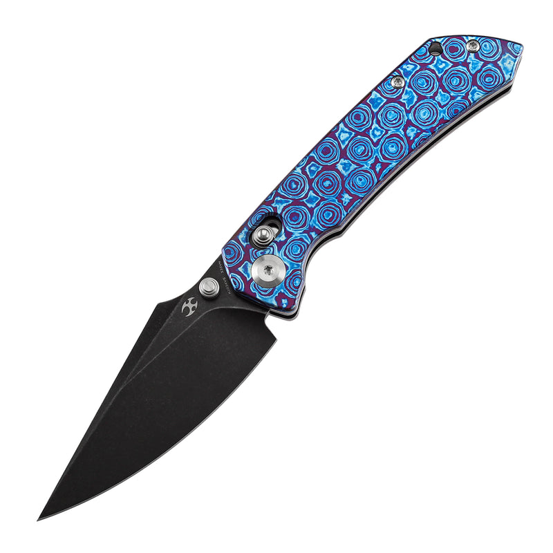 Kansept Fenrir K1034V6 CPM-S35VN Blade Timascus Handle Crossbar Lock Folding Knives