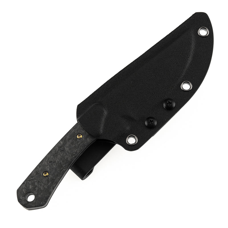 Kansept Flank G006A1 Stonewashed D2 Blade Shred Carbon Fiber Handle Fixed Blade Knife