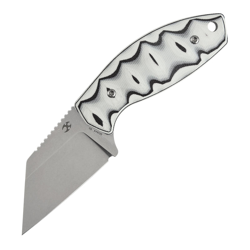 Kansept Siafu G016A4 D2 Blade Black & White G10 Handle Fixed Blade Knife