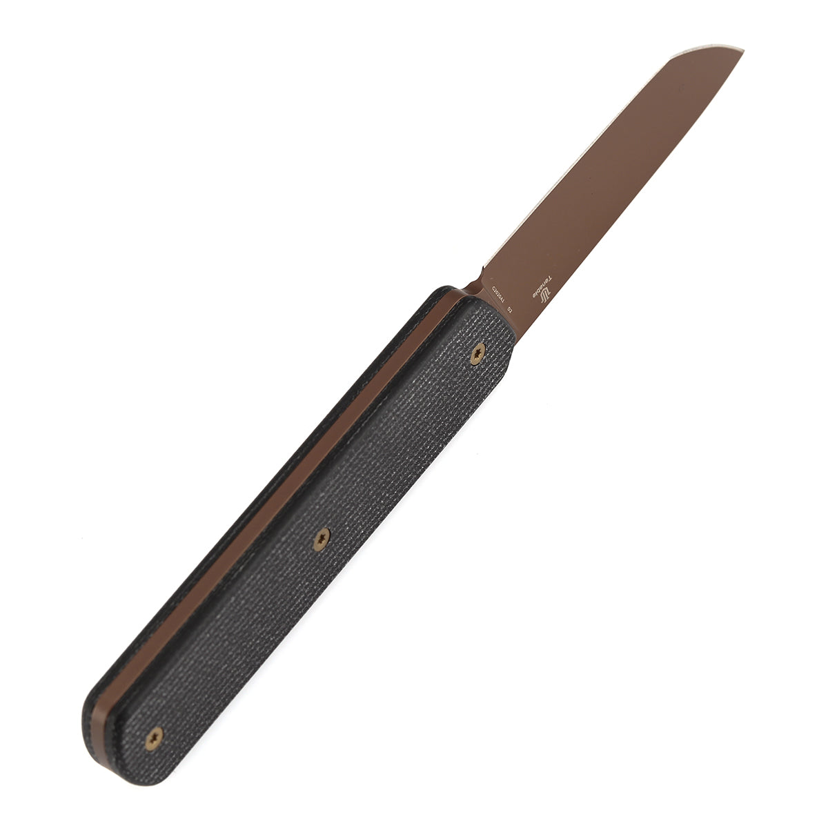Tenable Foosa G2020A1 Rose Gold D2 Blade Black Micarta Handle Fixed Blade Knife