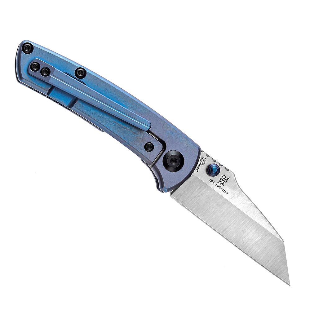 Kansept Little Main Street Flipper Knife K2015A3 CPM-S35VN Blade Blue Titanium Handle