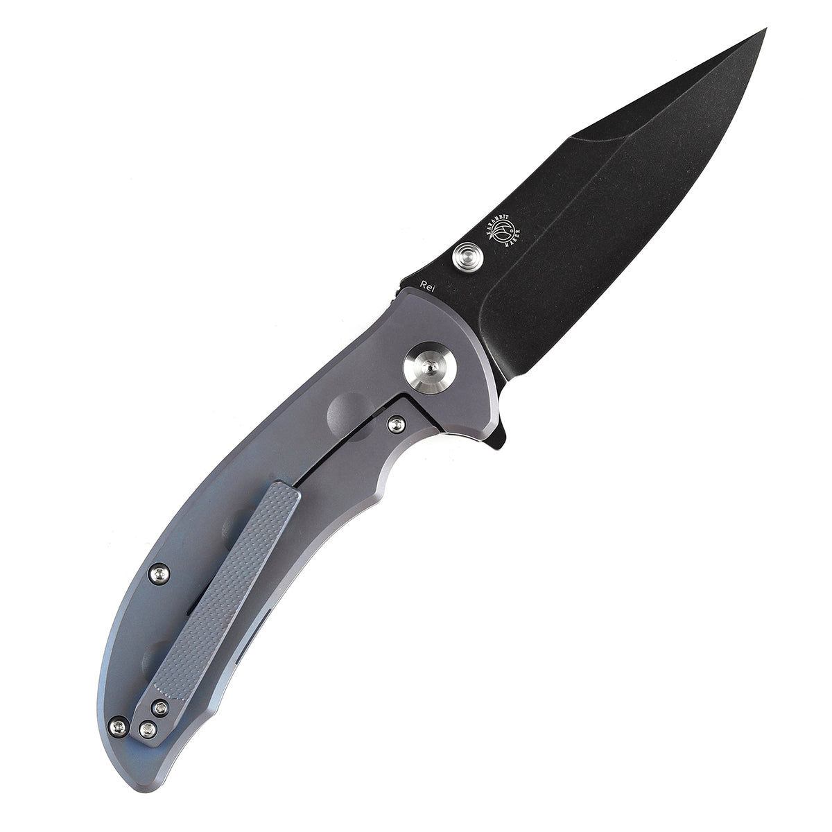 Kansept Knives REI K1061A3 Black CPM-20CV Blade Blue Titanium Handle Folding Knife