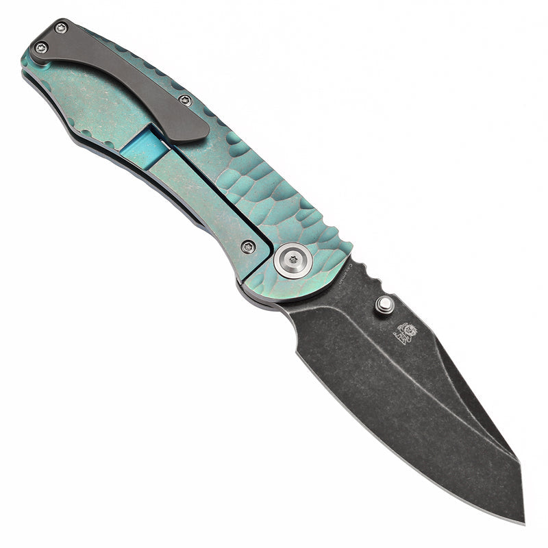 Kansept Caveman K1110A3 CPM-20CV Blade Titanium Handle Frame Lock Folding Knife