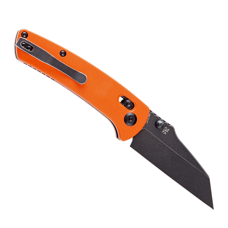 Kansept Main Street T1015V2 154CM Blade Orange G10 Handle Crossbar Lock Folding Knife