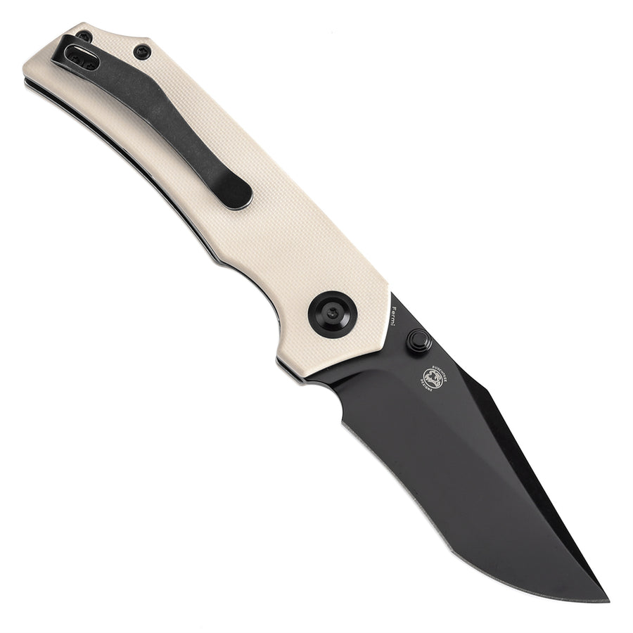 Tenable Fermi T1122A1 14C28N Blade White G10 Handle Liner Lock