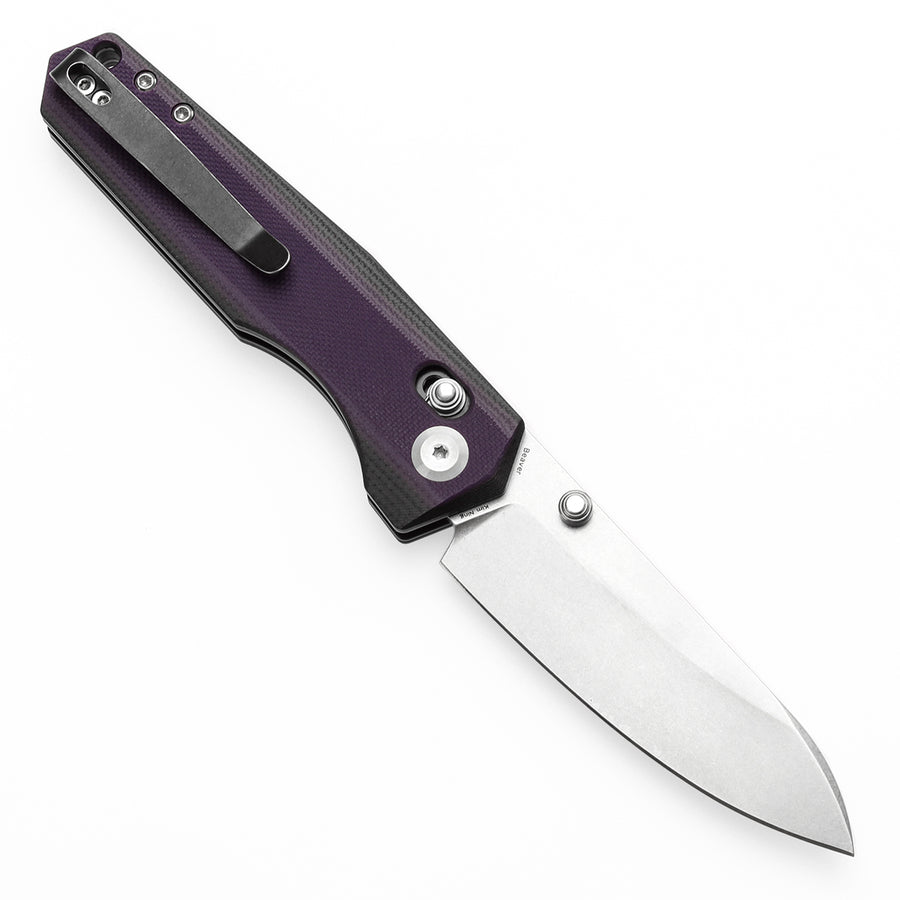 Tenable Beaver T1105V1 Nitro-V Blade Purple and Black G10 Handle Cross Bar Lock