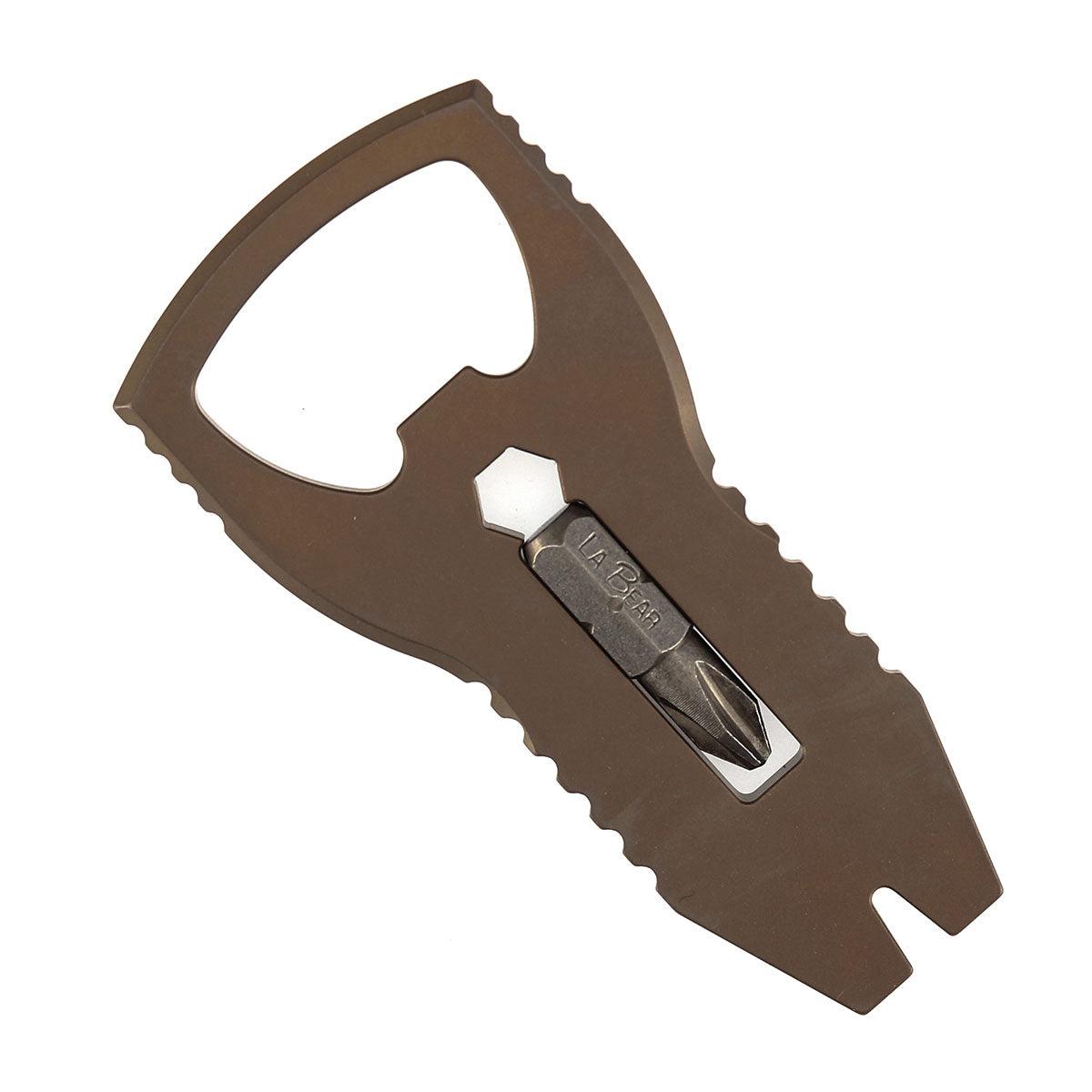Kansept EDC PryOfSorts C010A4 EDC Multi-Tool Bronze Anodized Titanium Bottle Opener, Pry Bar & Screwdriver