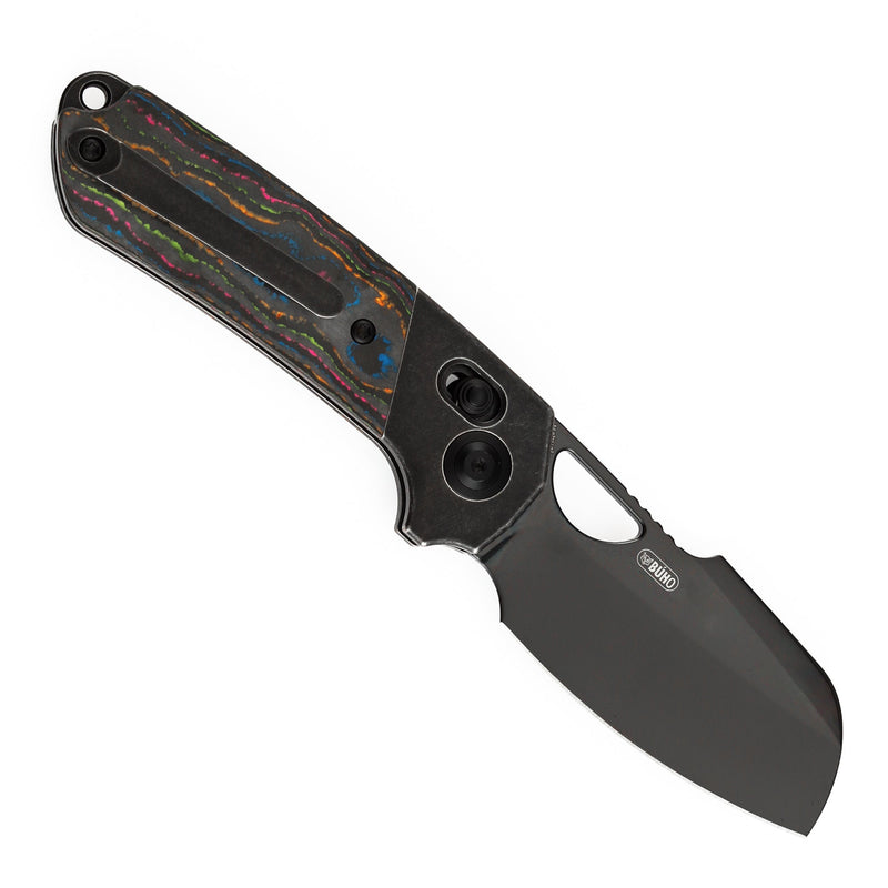 Kansept Nahual K2125V1 Magnacut Blade Blackwash Titanium with 80S Camo Carbon Handle Crossbar Lock Folding Knife