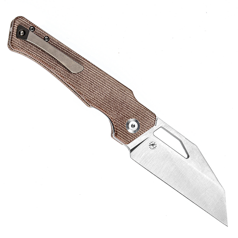 Kansept Egress K1033A1 Satin CPM-S35VN Blade Brown Micarta Handle Liner Lock Folding Knife