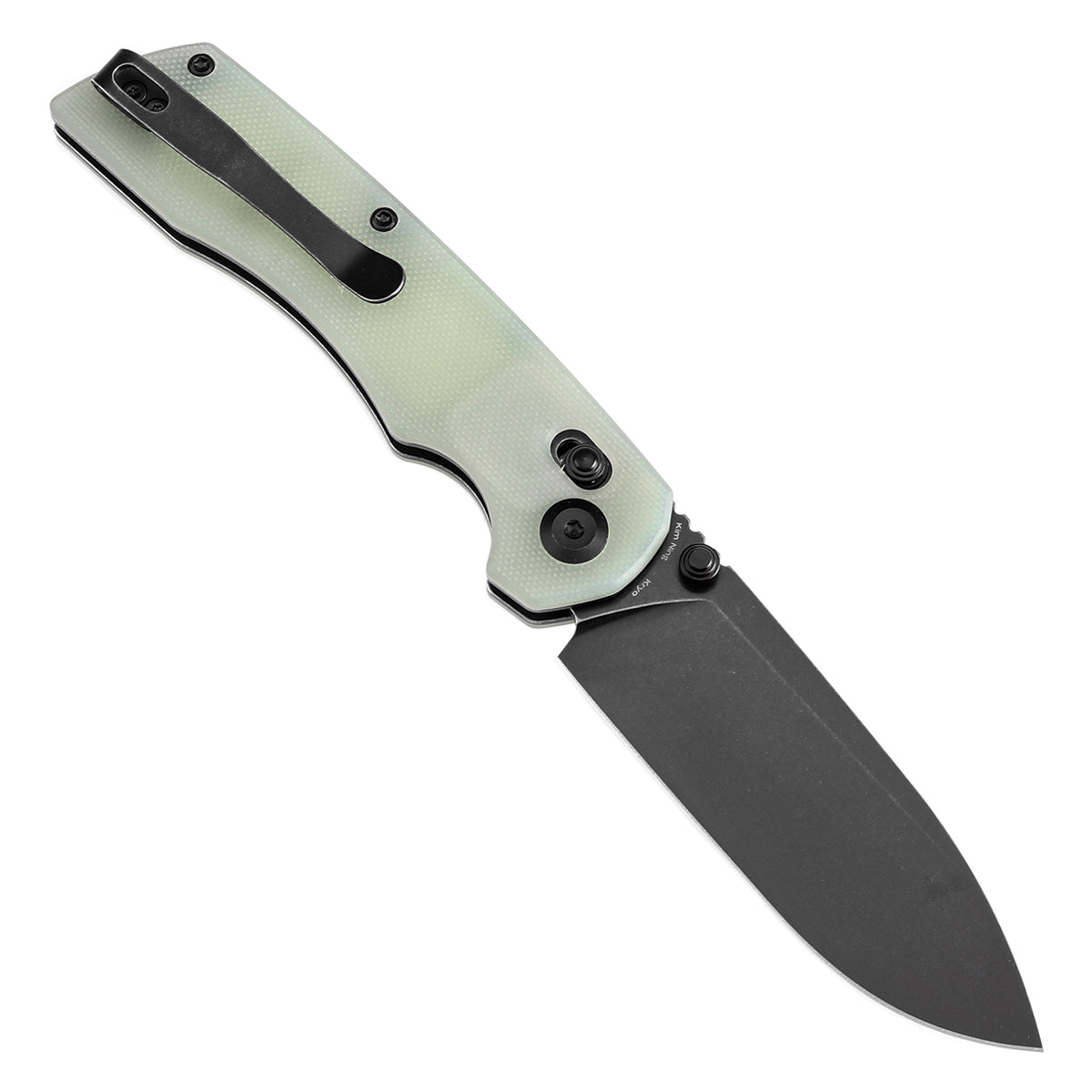 Tenable Kryo T1001V4 Blackwash 14C28N Blade Jade G10 Handle Crossbar Lock Folding Knife