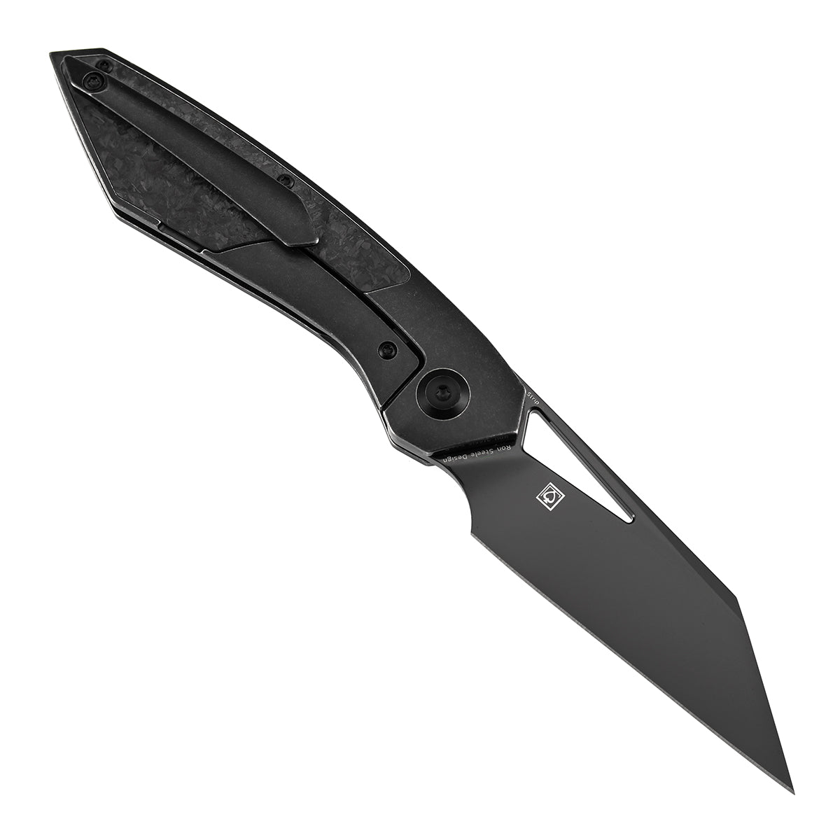 Kansept Strip K1113A1 Mirror DLC Magnacut Blade Carbon Fiber & Blackwash Titanium Hnadle Frame Lock Folding Knife