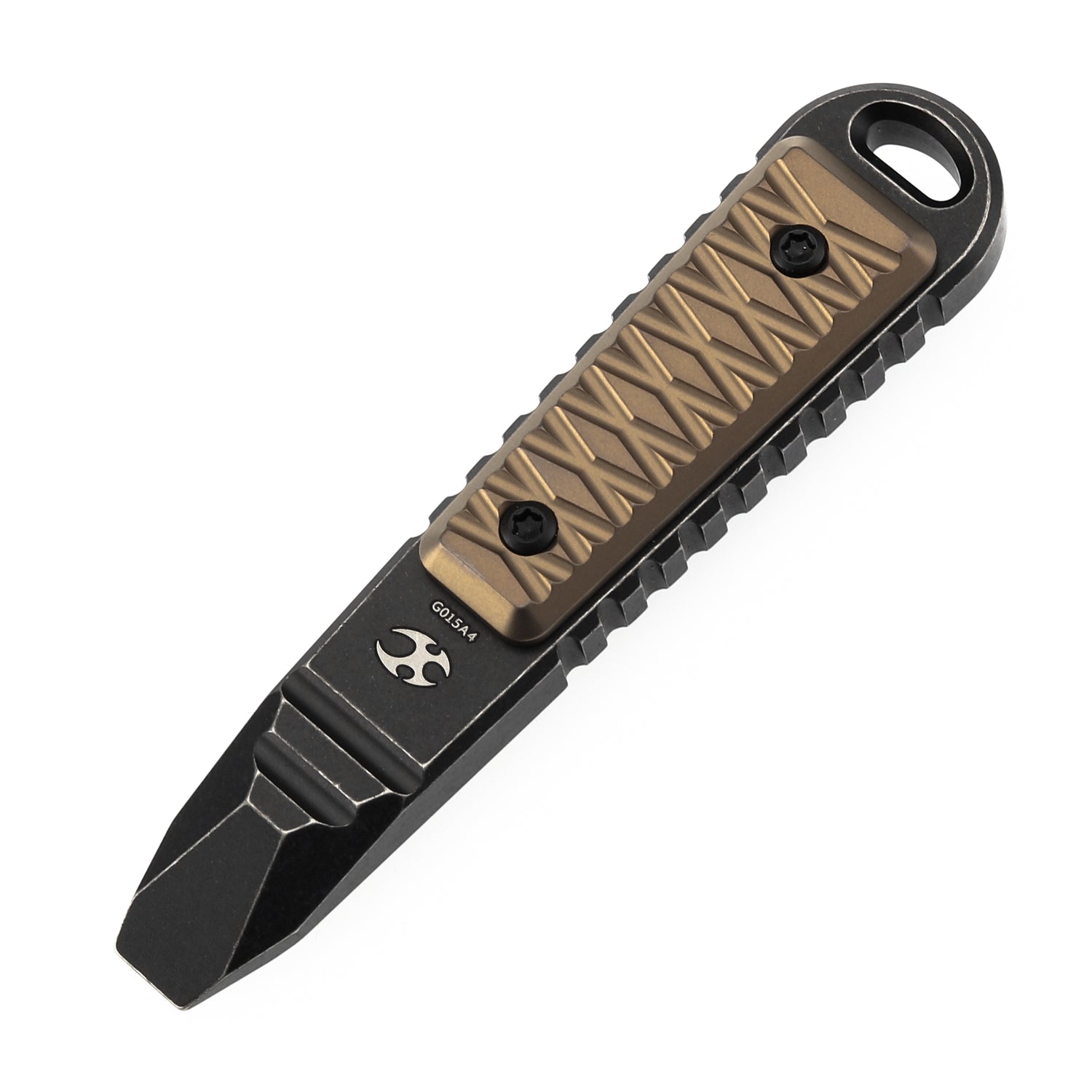 Kansept Kursor G015A4 Blackwash Titanium+Bronze Anodized Titanium with Tsukamaki EDC Tool