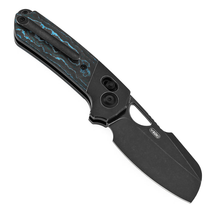 Kansept Nahual K2125V4 Blackwash Magnacut Blade Blackwash Titanium Arctic Storm Fatcarbon Handle Crossbar Lock