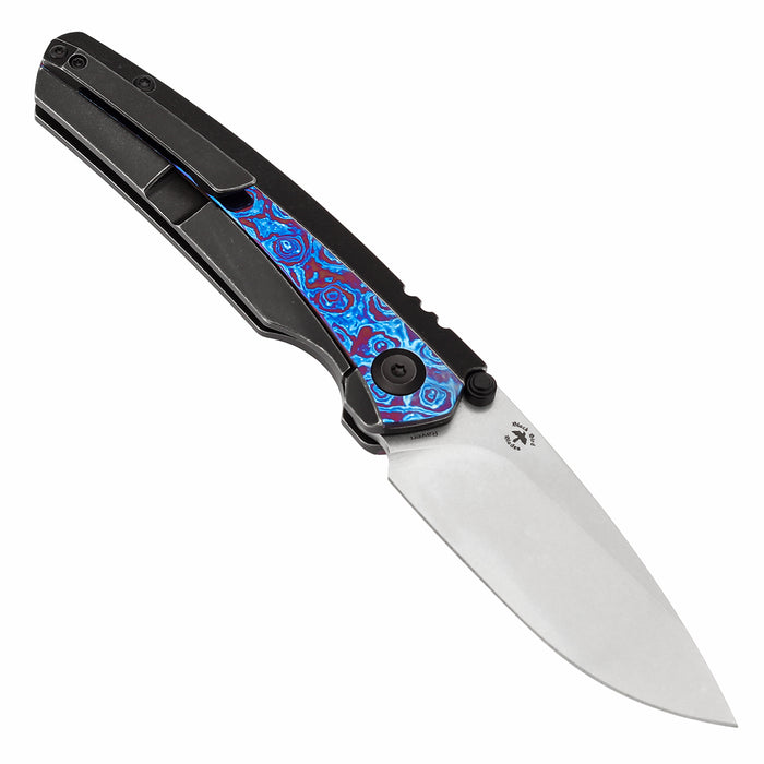 KANSEPT Raven K2109A5 CPM 20CV Blade Titanium wtih Timascus Handle Frame Lock