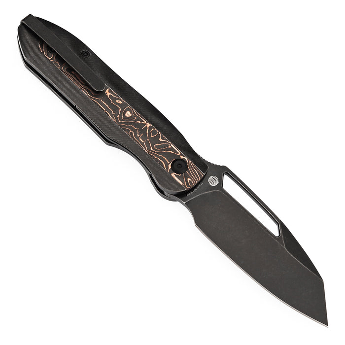 Kansept Knives Thunderhead K1106A1 CPM S35VN Blade Titanium with Copper Carbon Fiber Inlay Handle Frame Lock