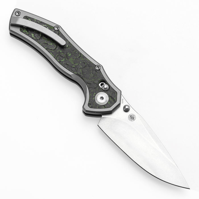 KANSEPT Apollo K2107V1 CPM S35VN Titanium and Jungle Wear Fatcarbon Handle Cross Bar Lock