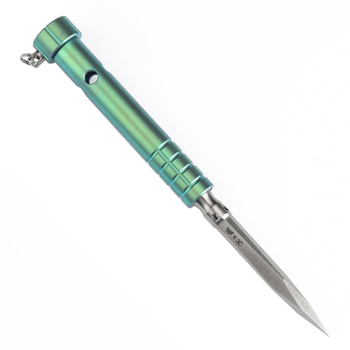 Kansept Stiletto G005A4 5CR13 Steel & Green Anodized Titanium EDC Tool  Ice Pick