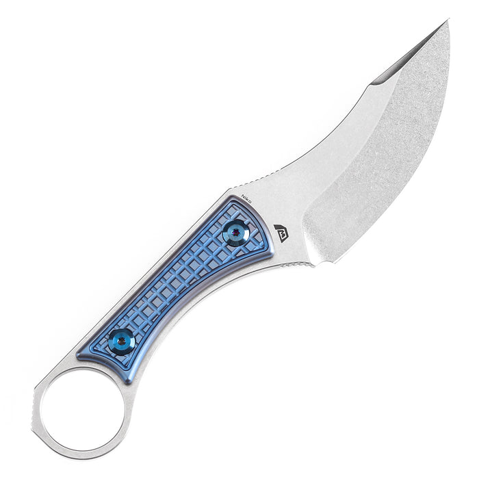 Kansept Niko G004A4 Fixed Knife D2 Blade Blue Titanium Handle Kydex Sheath