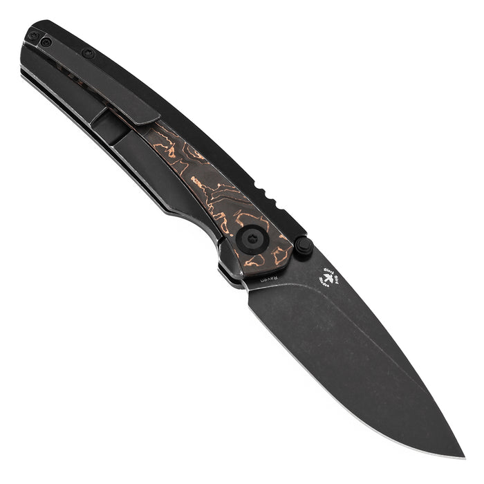 KANSEPT Raven K2109A3 CPM 20CV Blade Carbon Fiber Titanium Handle Frame Lock