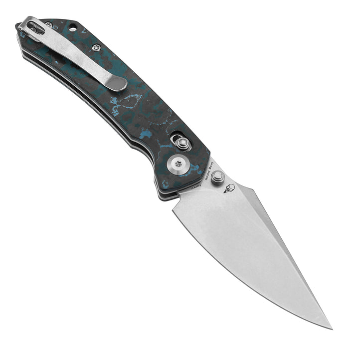 KANSEPT Fenrir K1034V2 CPM-S35VN Blade Arctic Storm Carbon Fiber Handle Crossbar Lock Knife