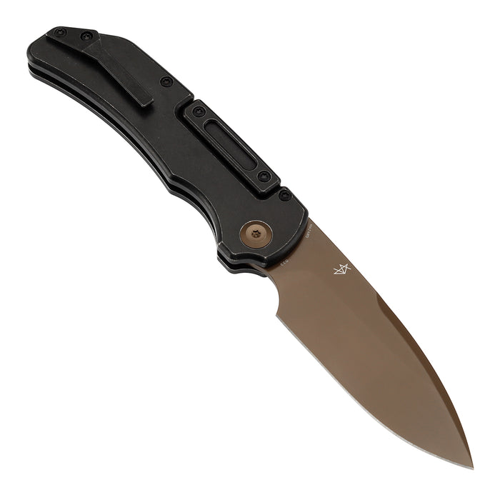 KANSEPT Hazard K1104H2 Rose Gold Coated CPM-S35VN Blade Blackwash Titanium Handle Bali Lock Knife