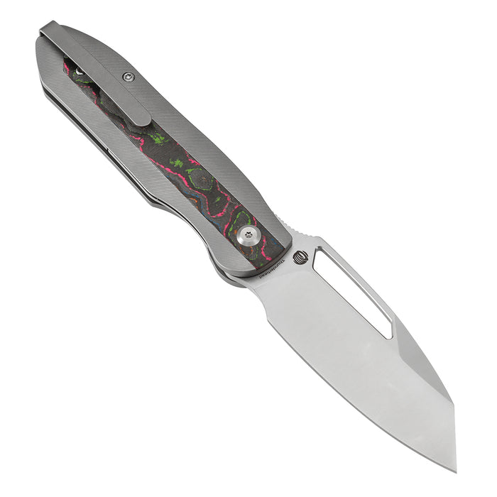 KANSEPT Thunderhead CPM S35VN Blade Titanium with 80S Camo Carbon Fiber Inlay Handle Frame Lock