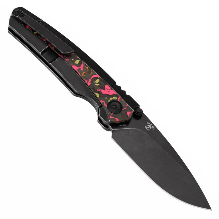 KANSEPT Raven K2109A6 CPM 20CV Blade Titanium wtih Flo Party Camocarbon Handle Frame Lock