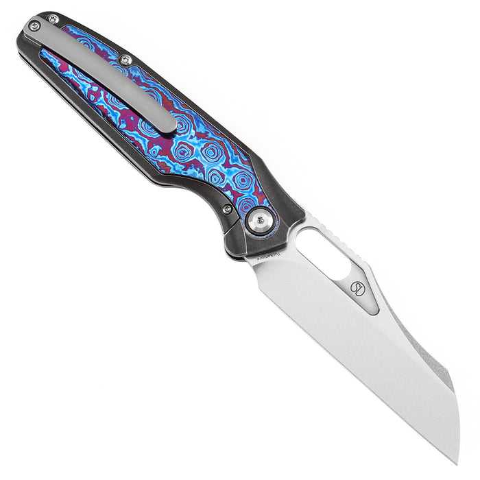 Kansept Tuckamore K1052A6 Folding Knife CPM-20CV Blade Titanium + Timascus Handle Frame Lock