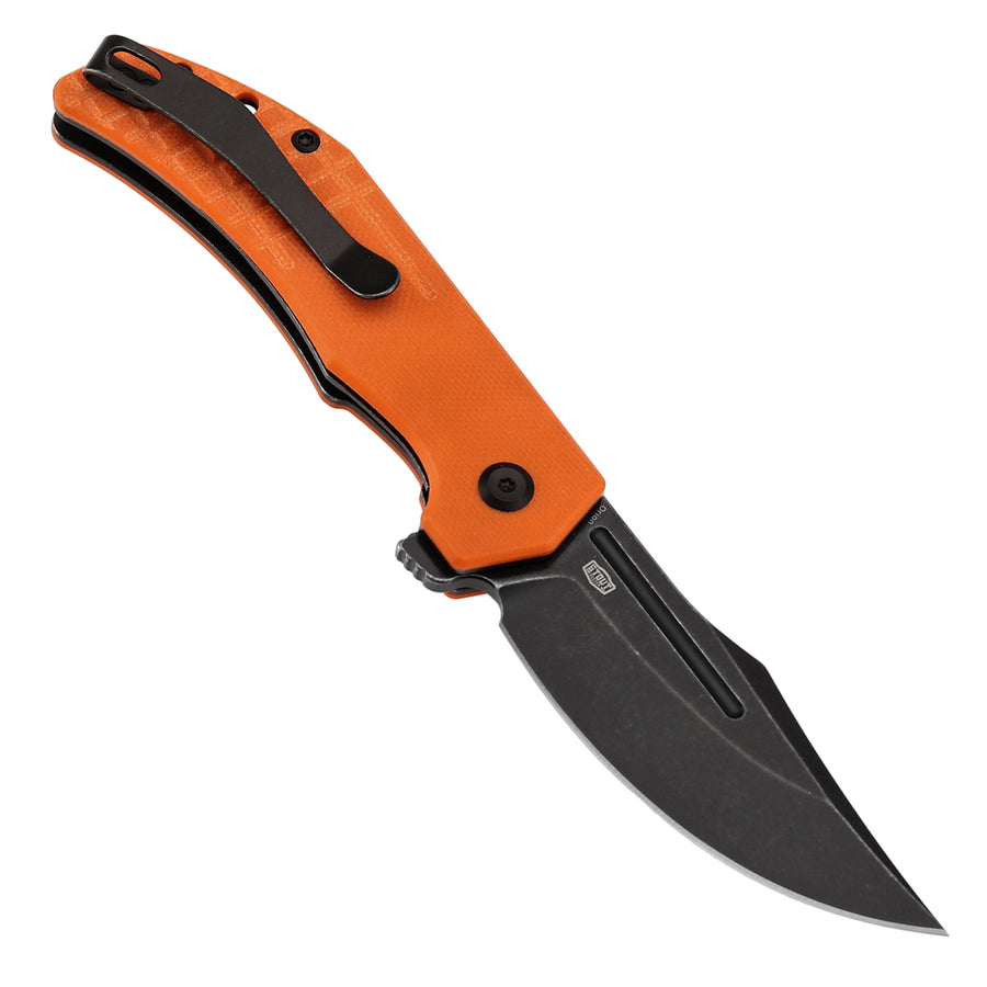 Tenable Orion B1089A5 14C28N Blade Orange G10 Handle Liner Lock Folding Knife