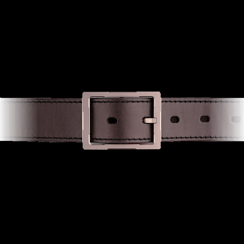 DYQ Jewelry Titanium Belt Buckle Custom Gentleman Minimalism cowhide Belt PVD Grey Titanium