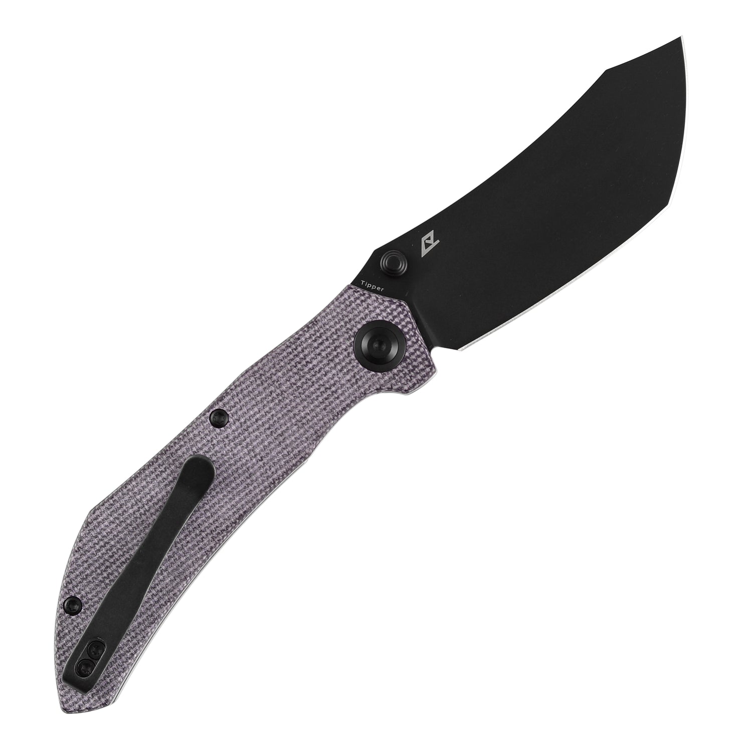 Tenable Tipper B1079A2 Blackwash Nitro-V Blade Purple Micarta Handle Liner Lock Folding Knife