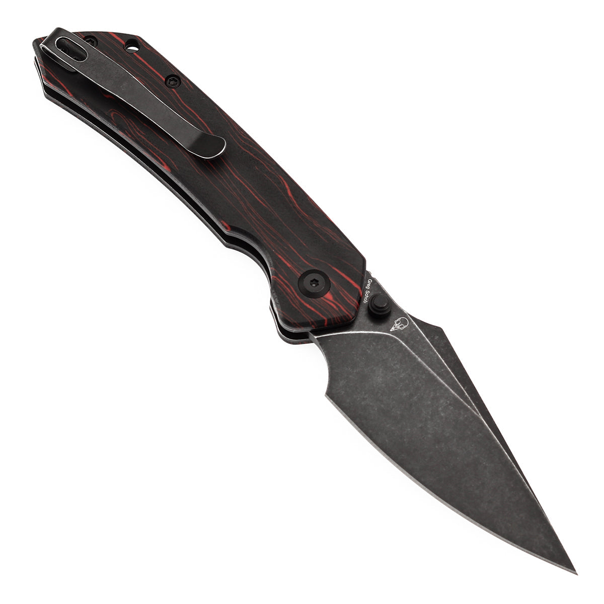 Tenable Fenrir B1034H2 Nitro-V Blade Black & Red G-mascus Handle Top Liner Lock Folding Knife