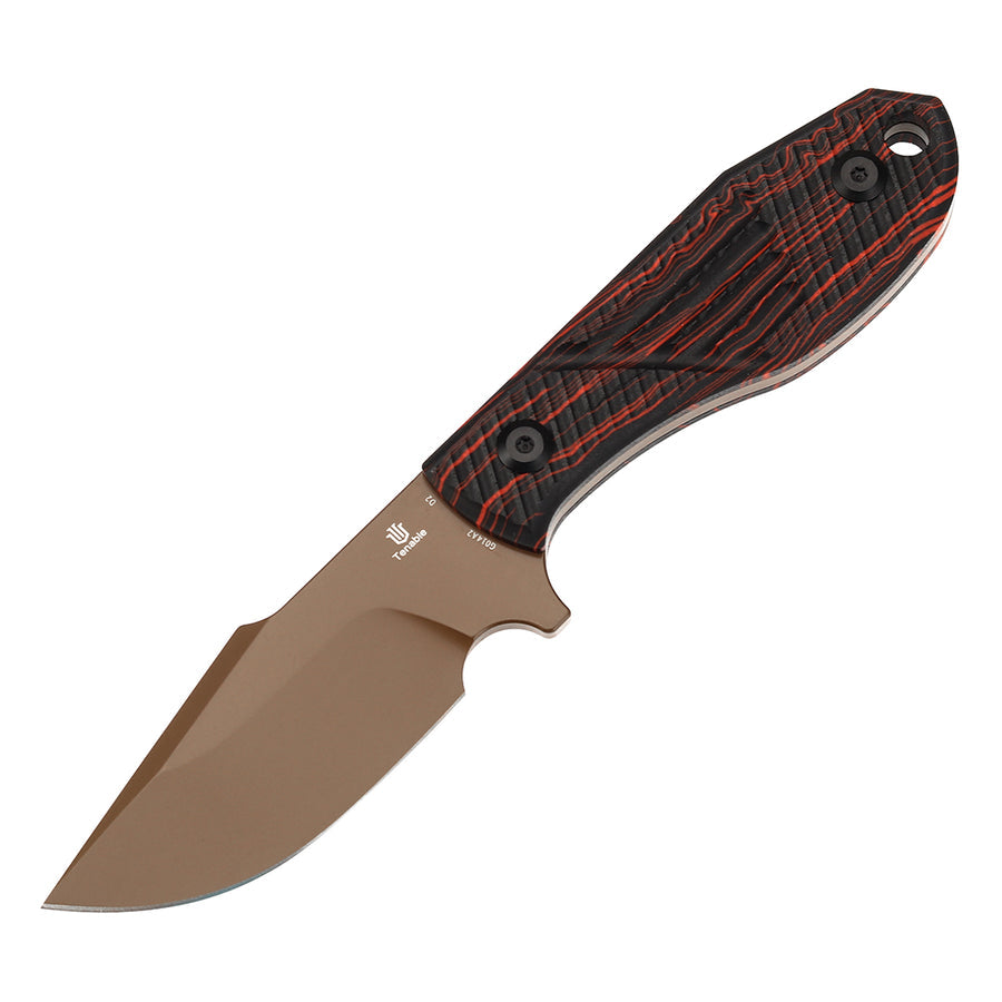 Tenable Tiny Dancer G014A2 Rose Gold Coated D2 Blade G10 G-mascus Handle Fixed Blade