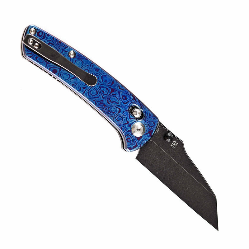 Kansept Main Street K1015M1 CPM-20CV Blade Timascus Handle Crossbar Lock Folding Knife
