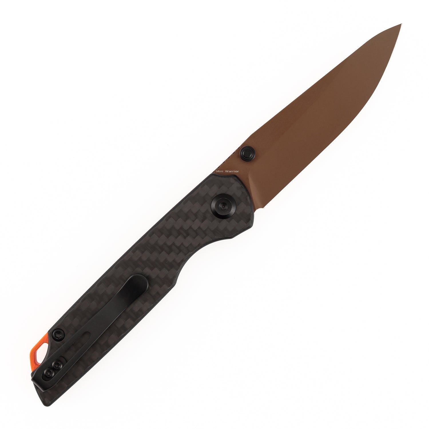 Tenable Mini Warrior B2005A4 Rose Gold Nitro-V Blade Twill Carbon Fiber & G10 Handle Liner Lock Folding Knife