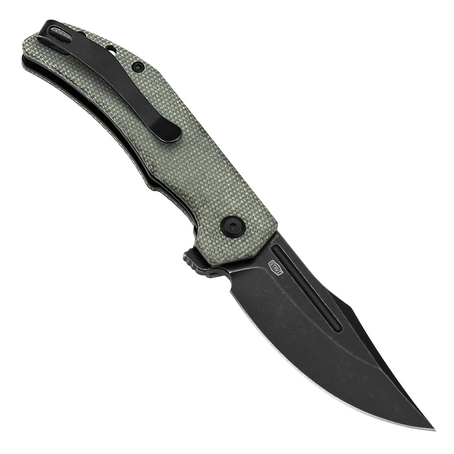 Tenable Orion B1089A3 14C28N Blade Green Micarta Handle Liner Lock Folding Knife