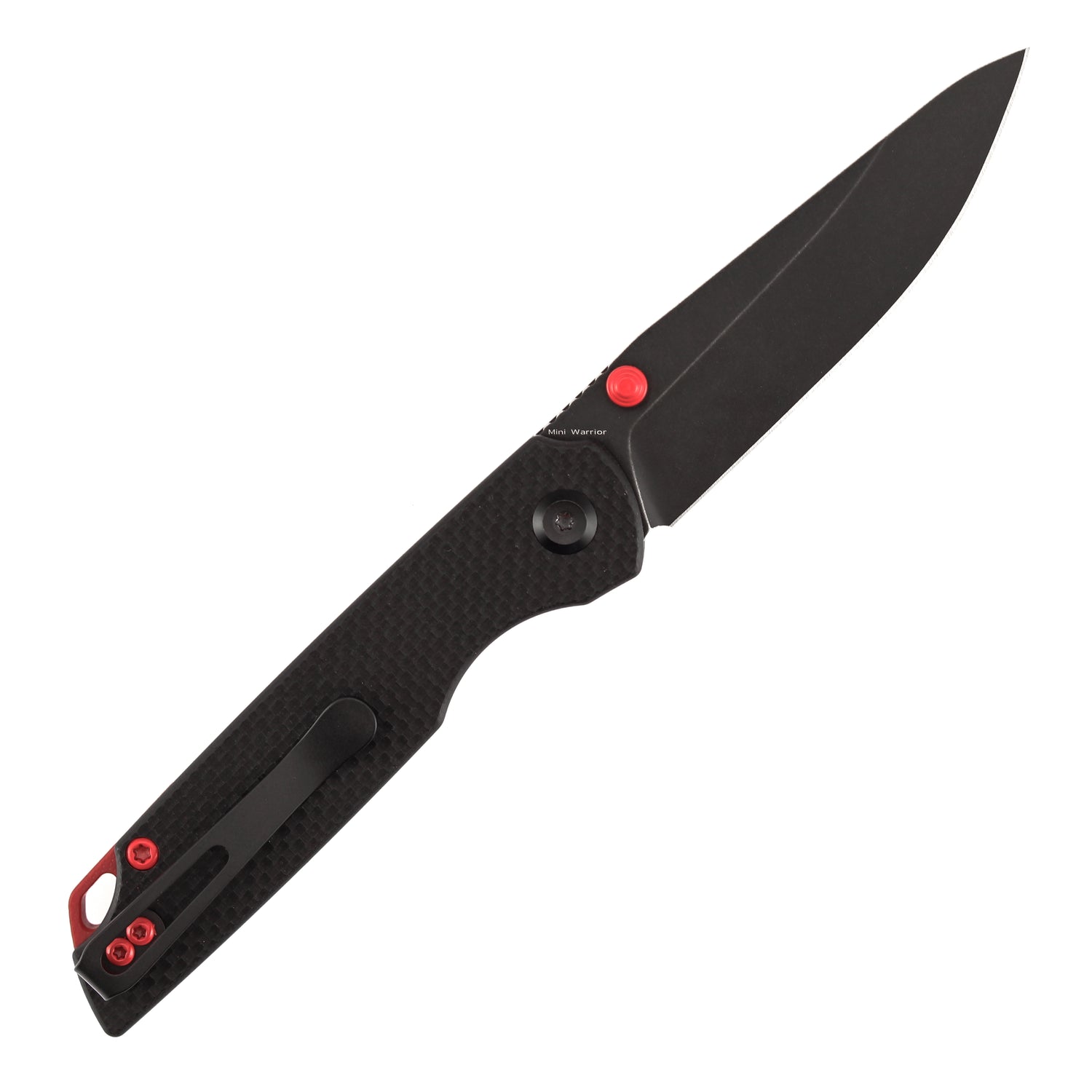 Tenable Mini Warrior B2005A1 Blackwash Nitro-V Blade Black G10 Handle Liner Lock Folding Knife