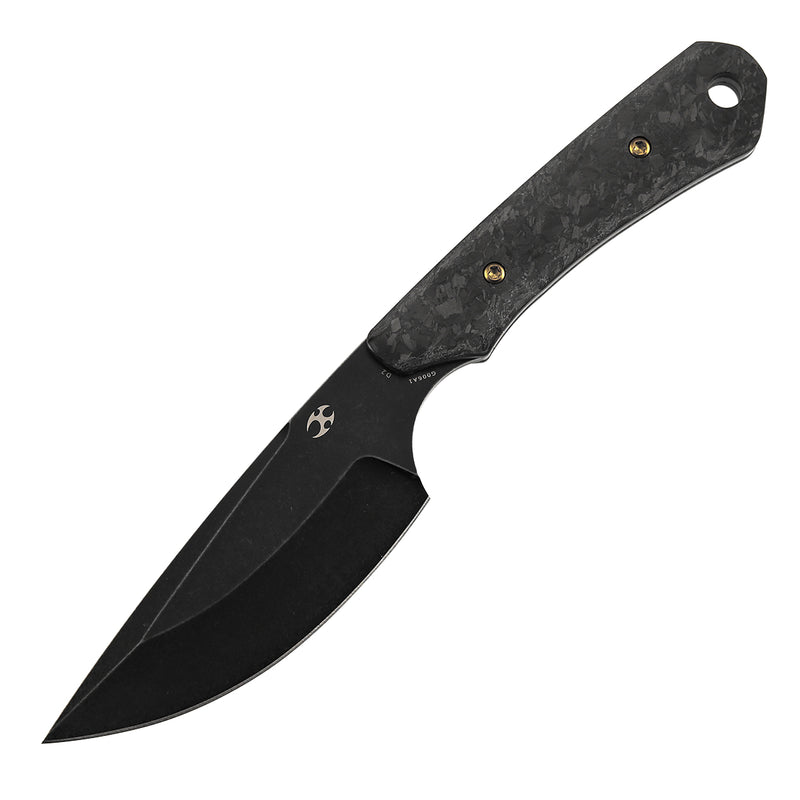 Kansept Flank G006A1 Stonewashed D2 Blade Shred Carbon Fiber Handle Fixed Blade Knife